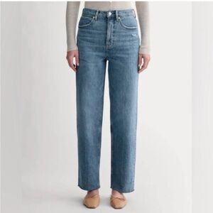 Everlane The Way High Jean Distressed Raw Hem 27 long